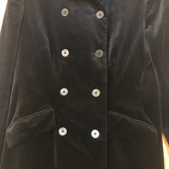 Lauren Ralph Lauren Black Velvet Coat Green Label - Picture 3 of 5